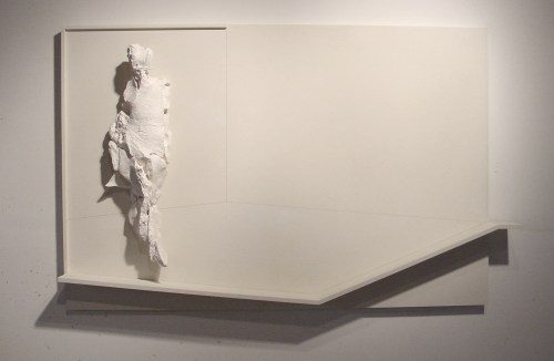 Lady Classical in Her Drawing Room, 32"H, Plaster, Wood, Graphite, 2010