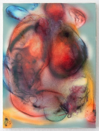 “Telling Pleasure”, 24″ x 18″, silk and encaustic on panel, 2014