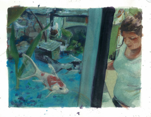 ‘A Barrier Between’ 2011. Acrylic & gouache on paper