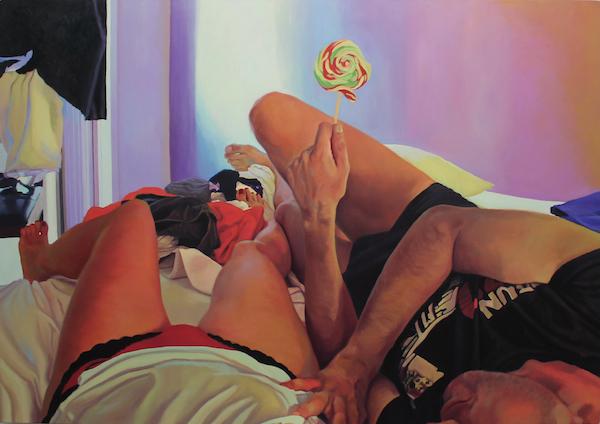 Candy Crushed, 2013, oil on canvas, 48 x 70 inches