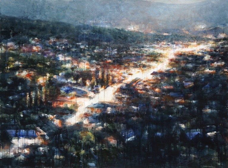 Ekaterina Smirnova "Twilight" Watercolor 70x52"