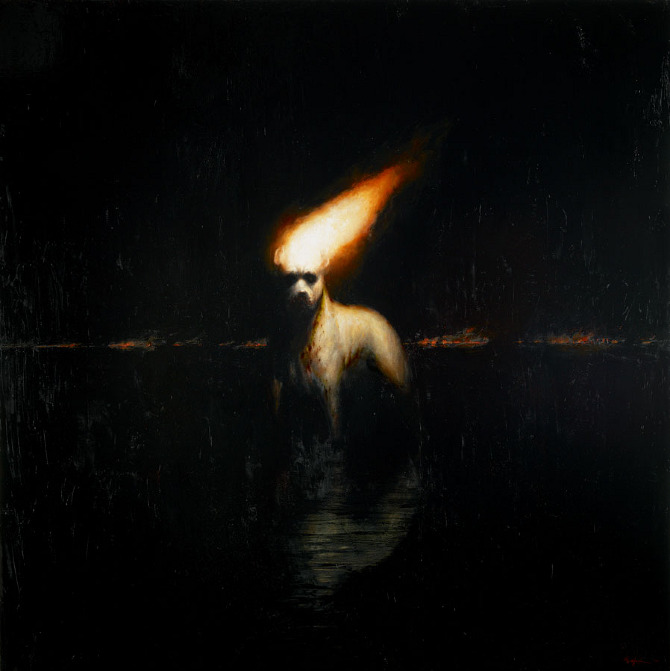 Domini Canis, 64%22 x 64%22, Oil on canvas, 2011